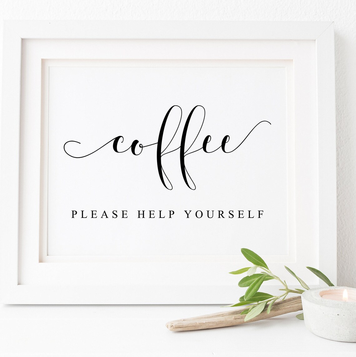 Coffee Bar Sign Wedding Coffee Bar Art Print