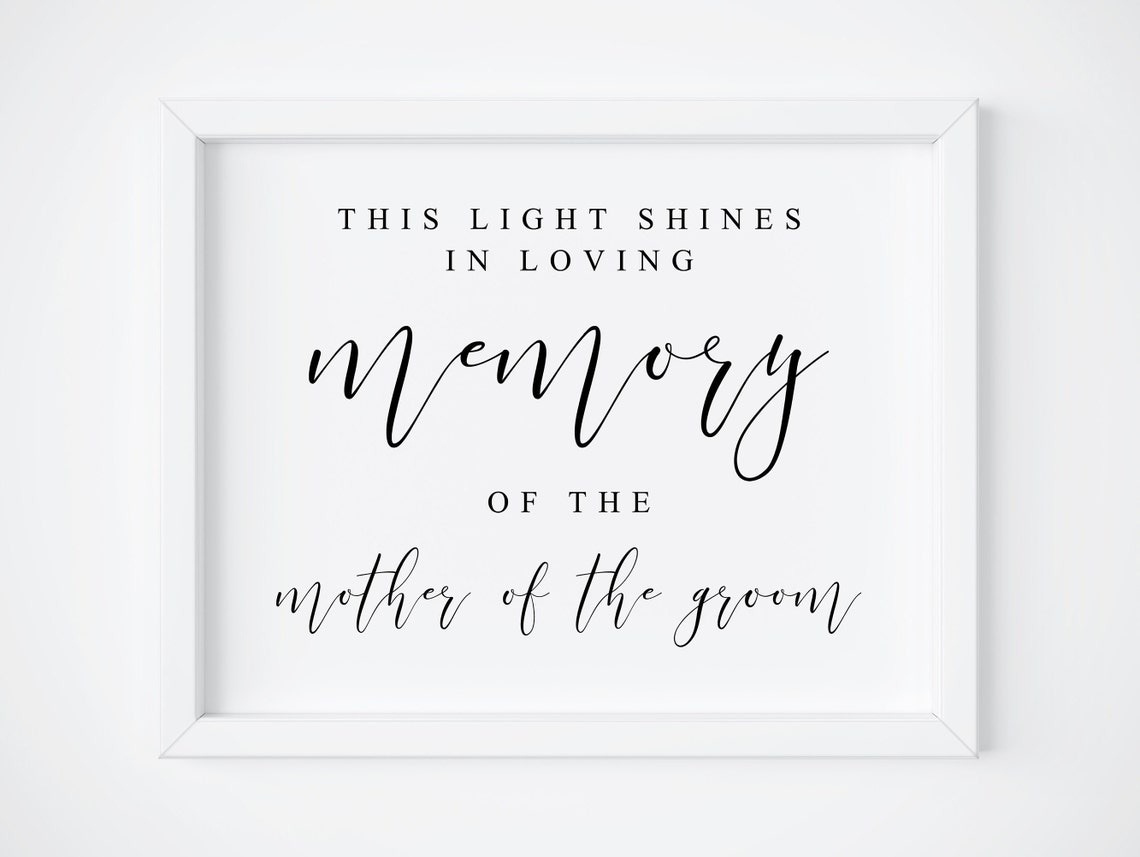 This Light Shines In Loving Memory Tribute Sign Poster Design