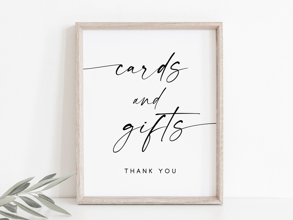 Cards And Gifts Wedding Cards Sign, Reception Poster