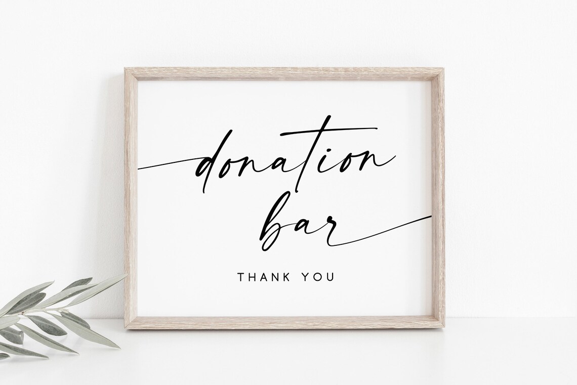 Wedding Donation Sign, Reception Table Art Print