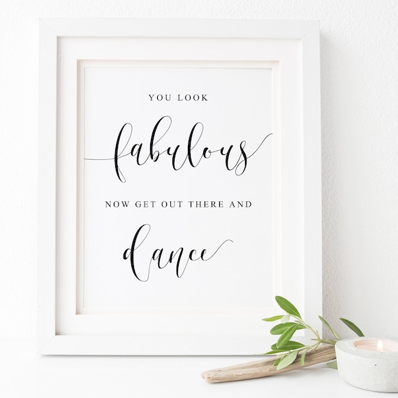 You Look Fabulous Ladies Restroom Sign Art Print