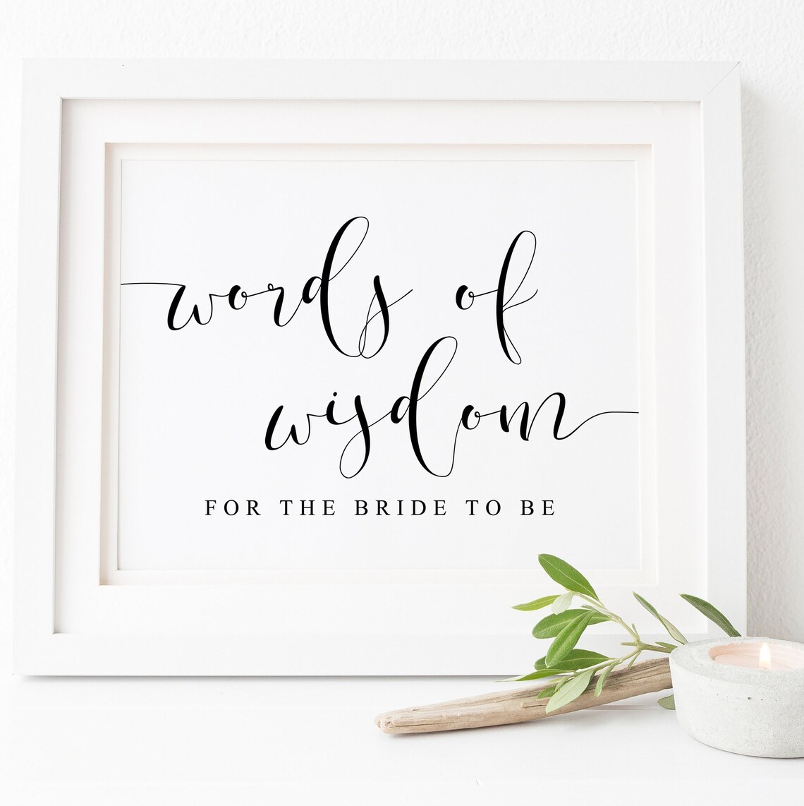 Words Of Wisdom For The Bride To Be Sign, Bridal Shower