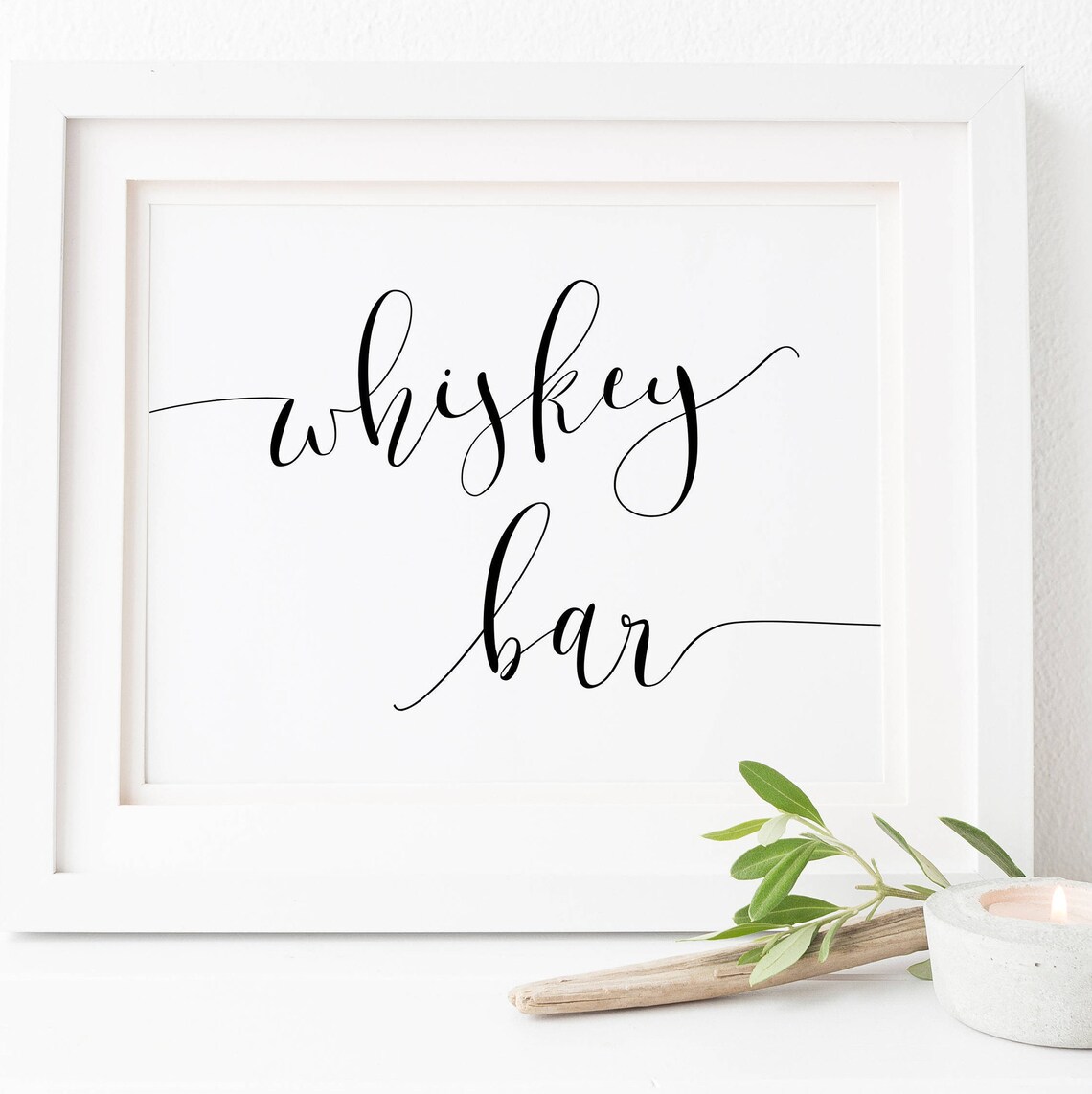 Whiskey Bar Sign Wedding Print, Wedding Decor