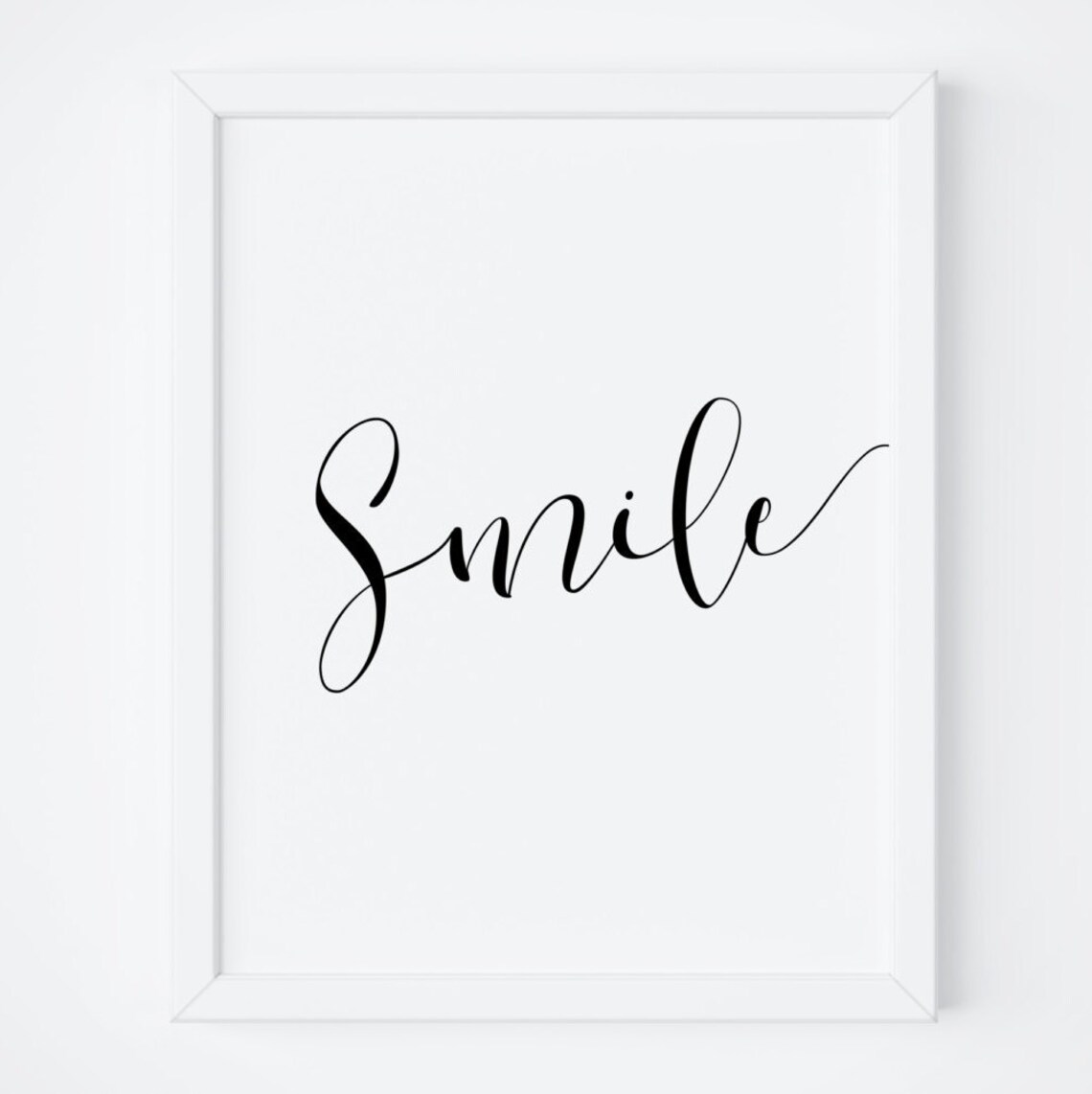 Smile Quote Art Print, Inspirational Home Decor