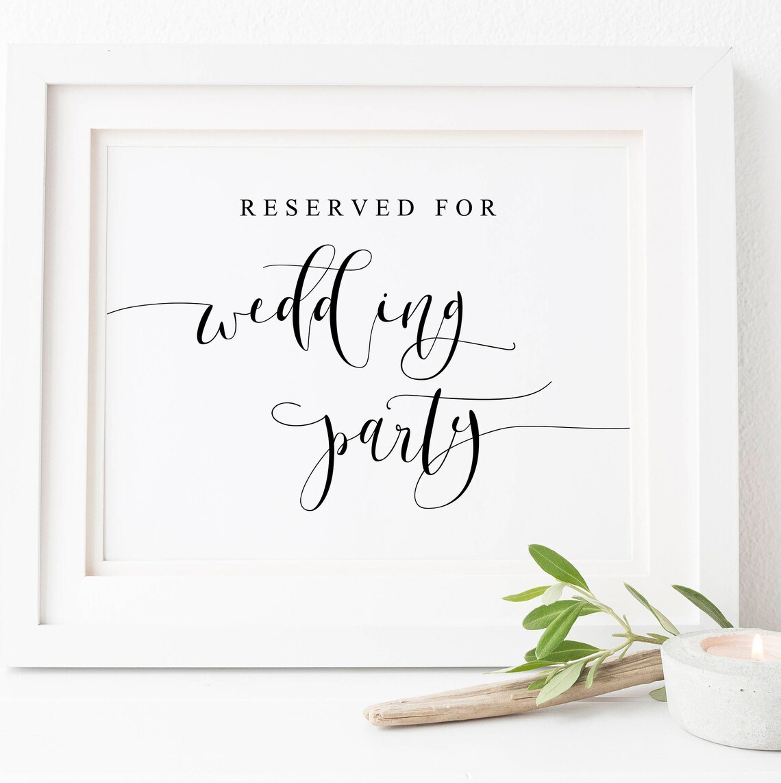 Reserved For Wedding Party Sign, Wedding Ceremony Print