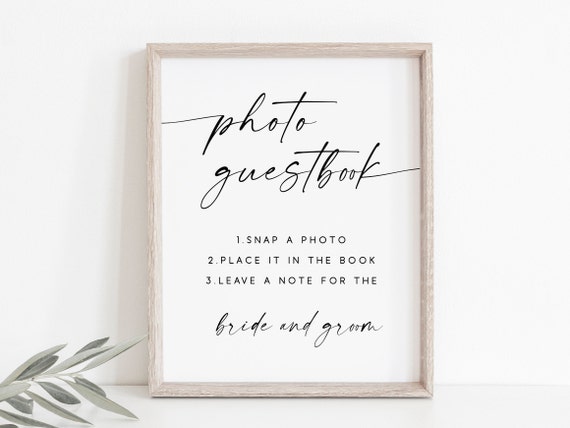 Photobooth Guestbook Sign, Wedding Reception Poster