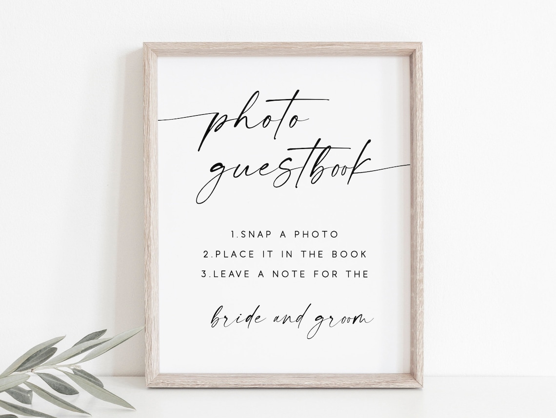 Photobooth Guestbook Sign, Wedding Reception Poster