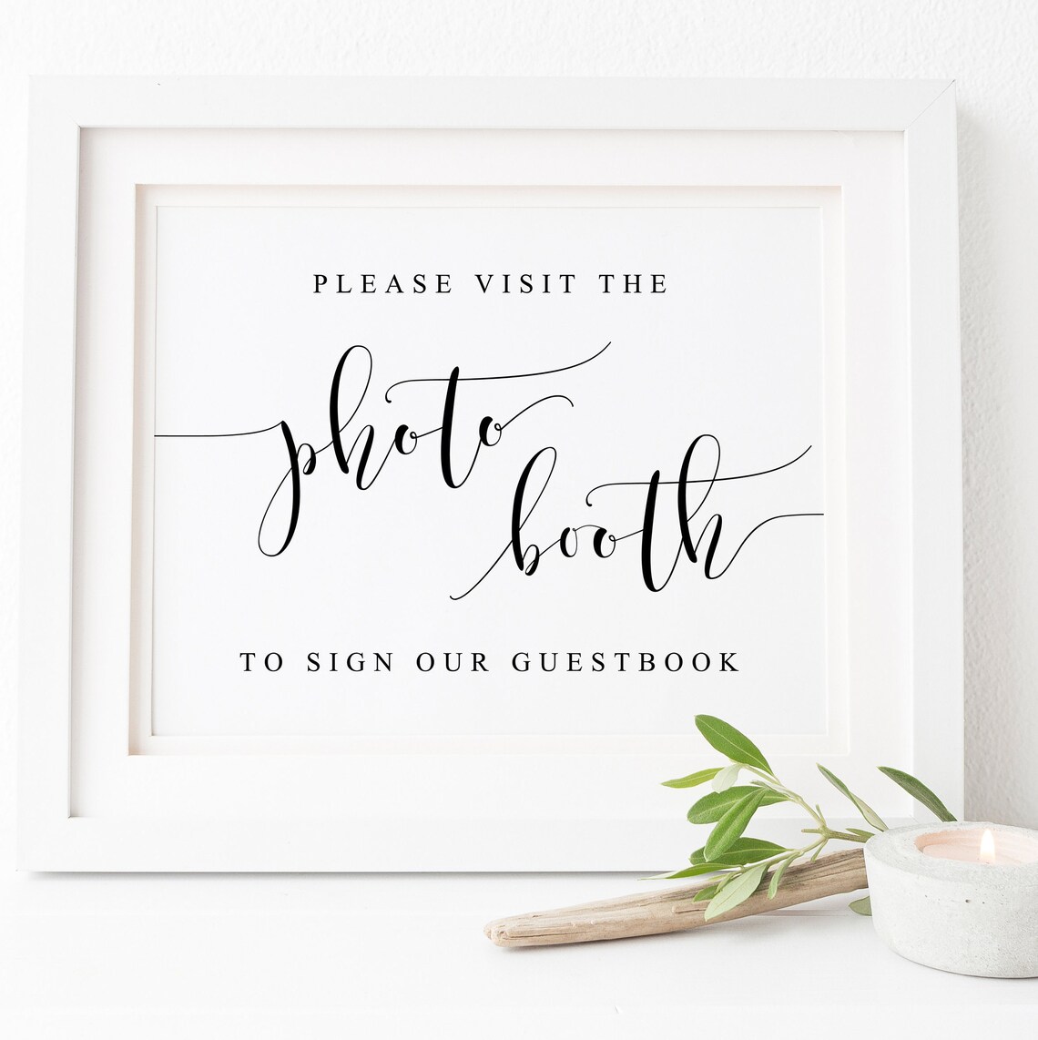 Photobooth Guestbook Wedding Sign, Guest Book Poster