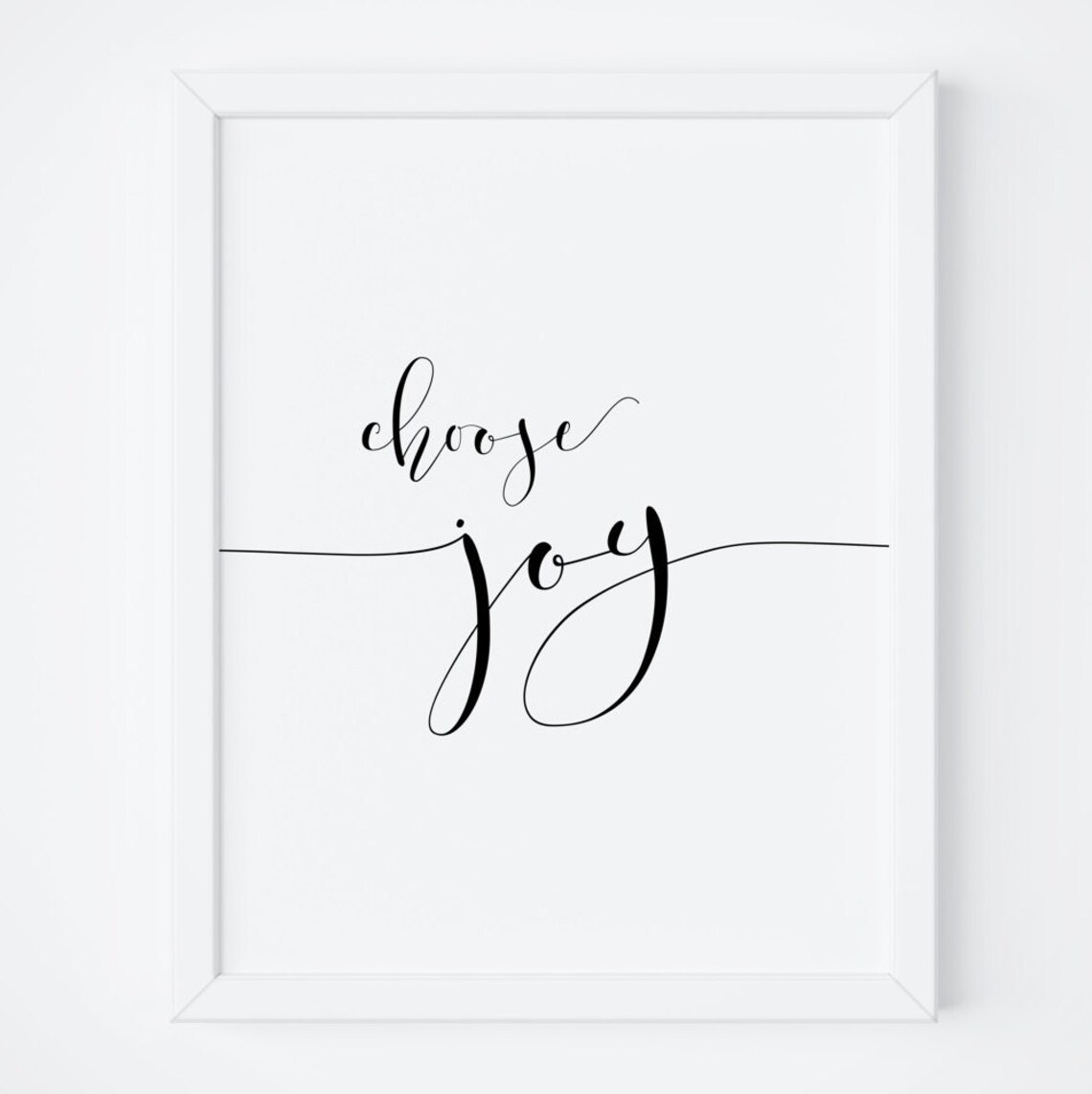 Choose Joy Quote Art Print, Typography Poster