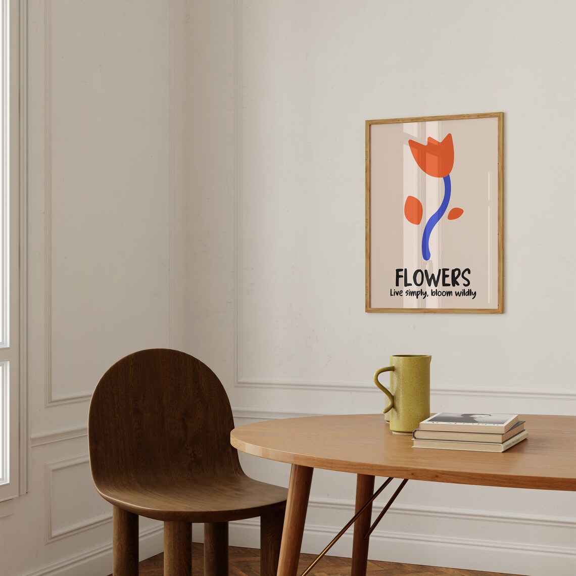Bold Flowers, Matisse Style Retro Floral Art Print - Image 4