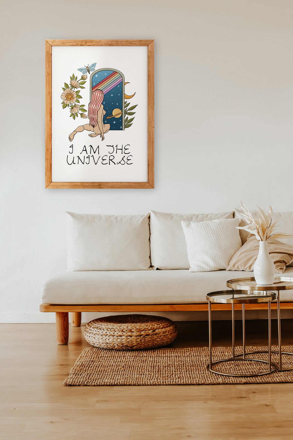 I Am the Universe Celestial Woman Cosmic Feminist Art Poster - Image 2
