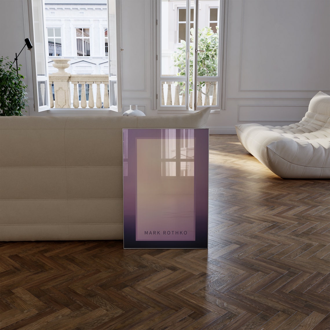 Mark Rothko Purple Ombre Gradient Color Field Abstract Poster - Image 3