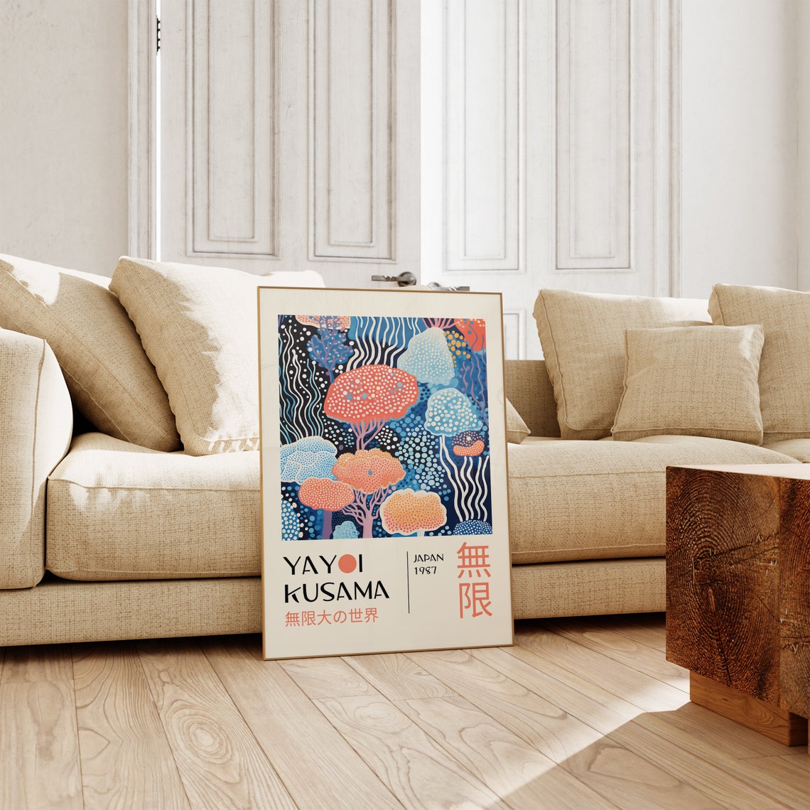 Yayoi Kusama Infinite World Coral Reef Dotted Ocean Art Poster - Image 4
