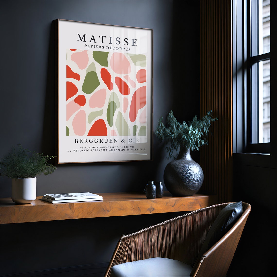 Matisse Papiers Decoupes Terracotta Organic Shapes Art Poster - Image 2