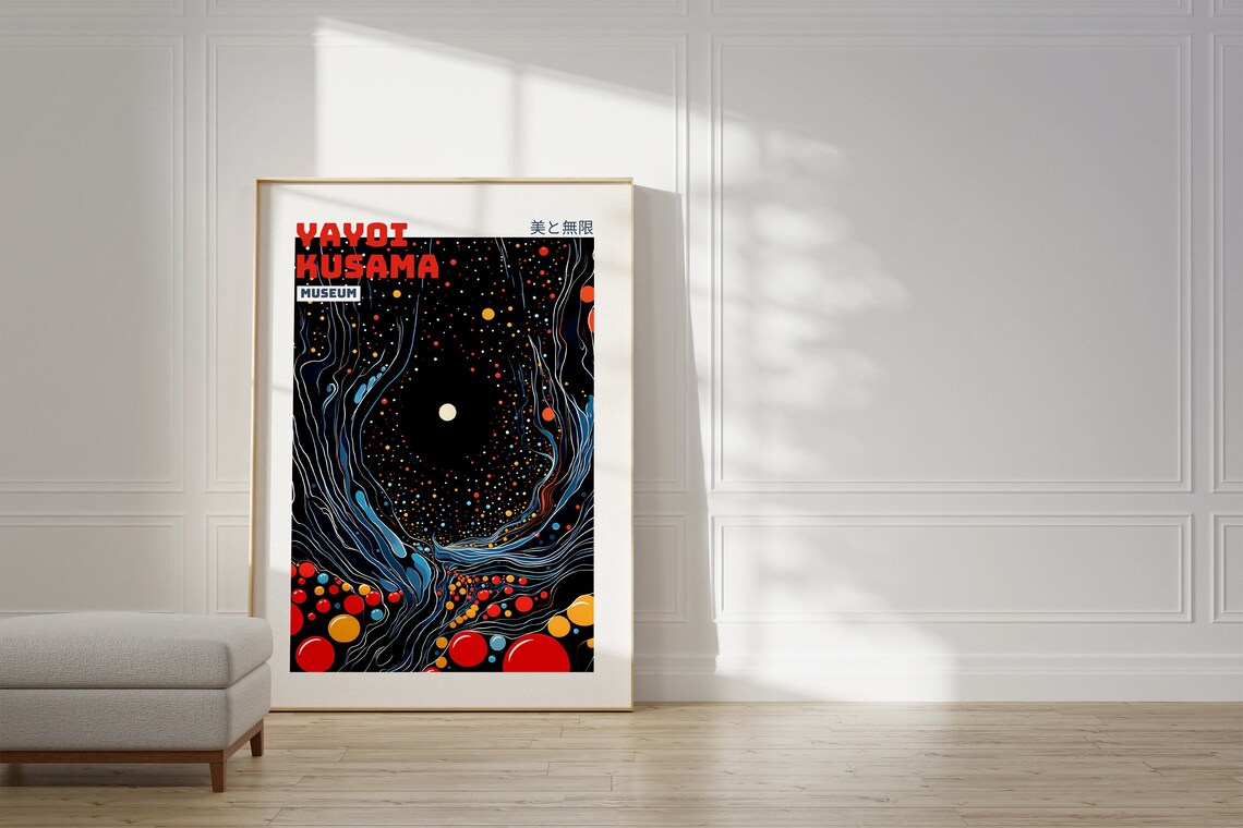Yayoi Kusama Abstract Japandi Gallery Wall Art Print