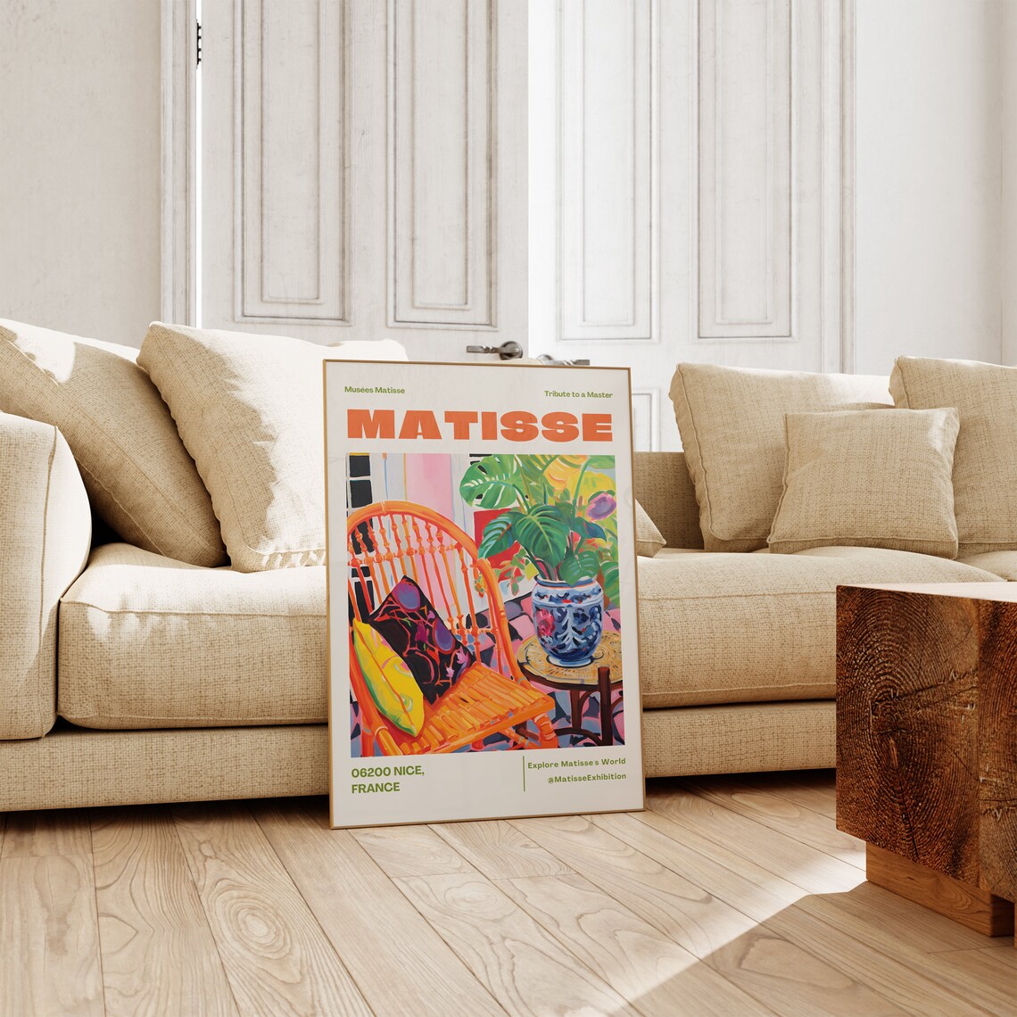 Matisse Nice France Rattan Chair Tropical Exhibition Art Poster - Image 4