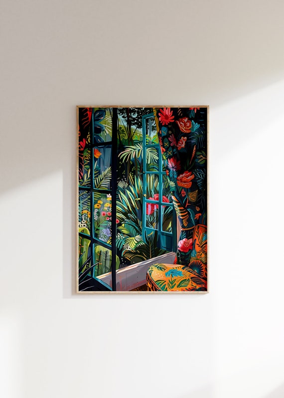 Matisse-Inspired Art Print, Retro Living Room Decor