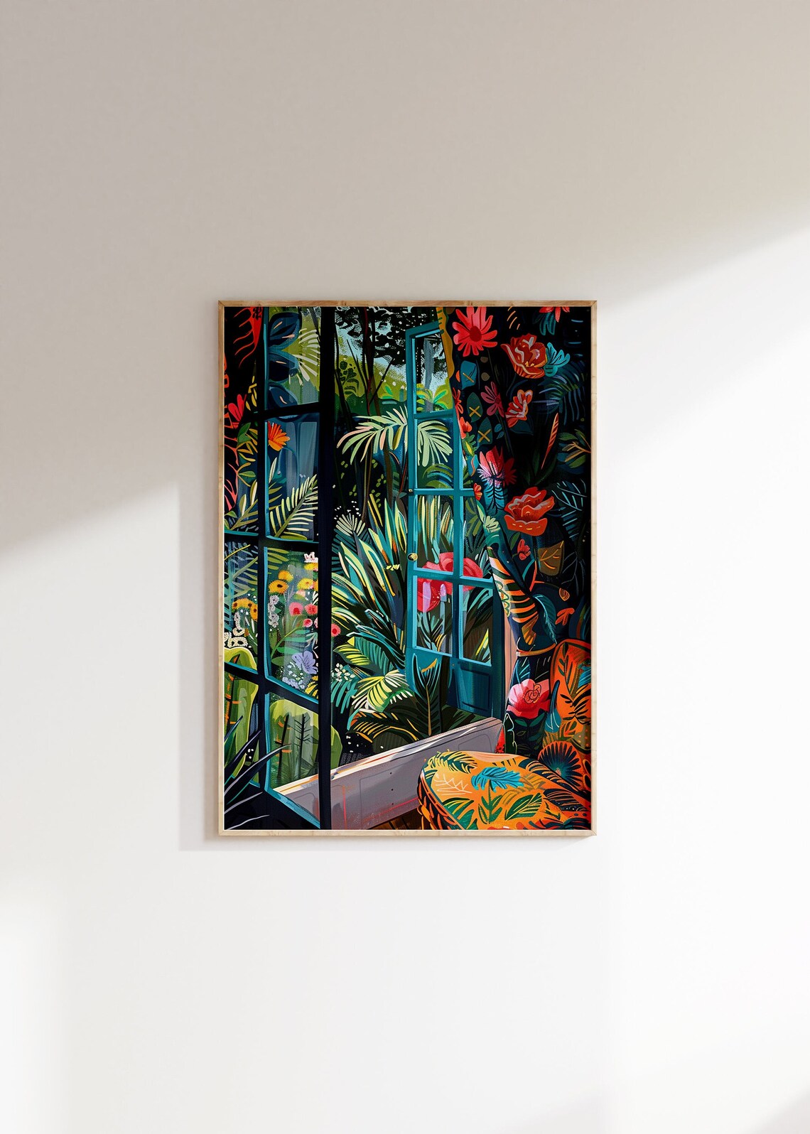 Matisse-Inspired Art Print, Retro Living Room Decor
