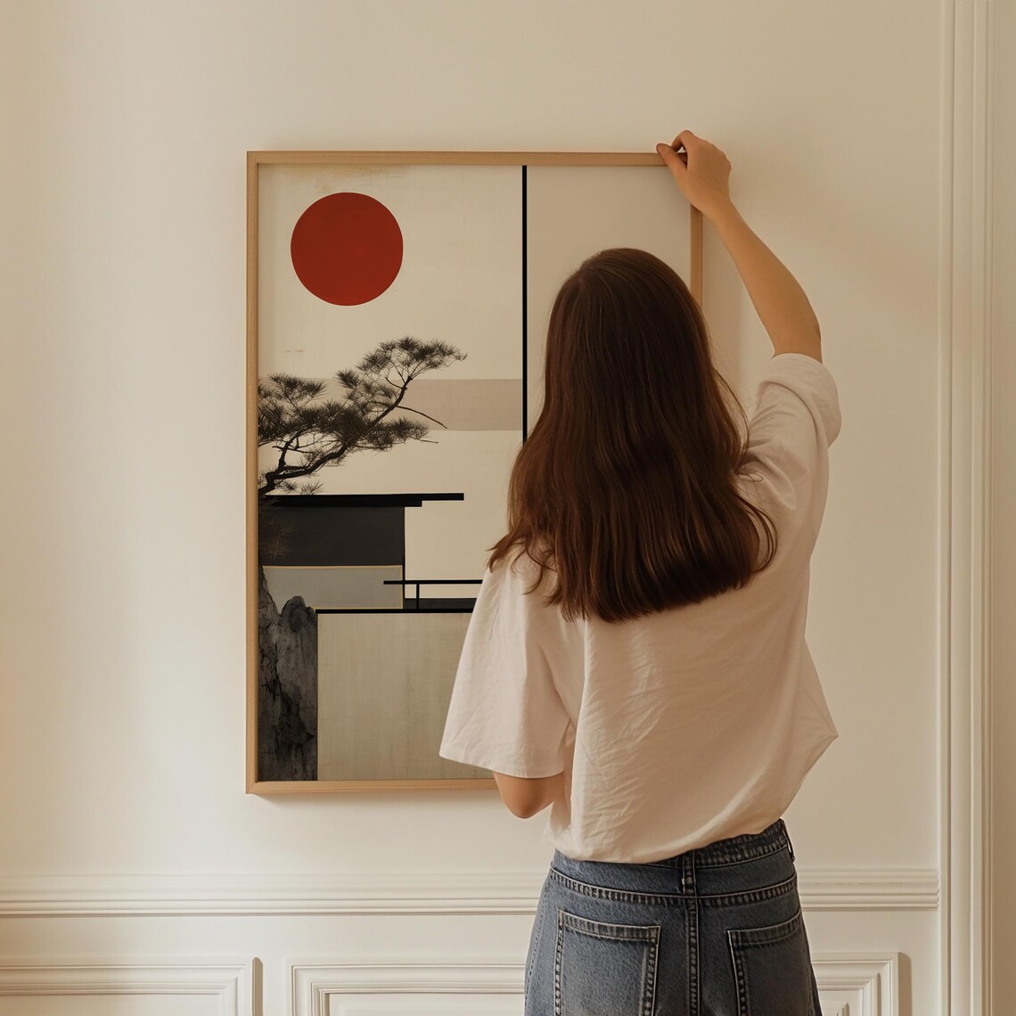 Japanese Architecture Poster, Modern Vintage Tokyo - Image 3