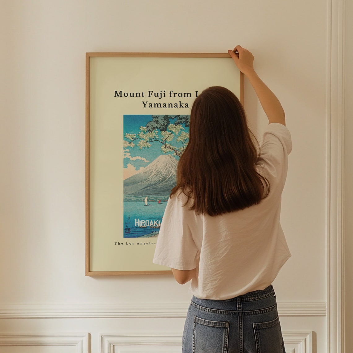 Hiroaki Takahashi Mount Fuji from Lake Yamanaka Blossom Tree Poster - Image 3