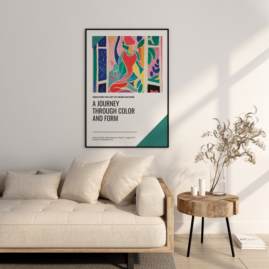 Henri Matisse Seated Woman Red Dress Window Garden Scene Poster - Image 2