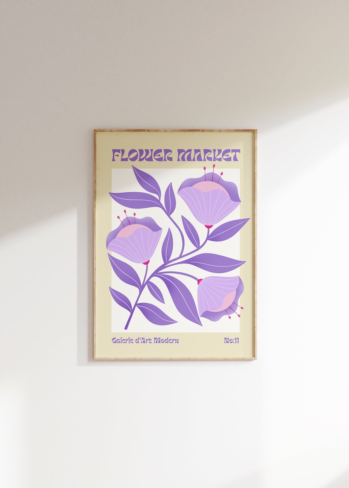 Purple Flower Market No 11 Modern Gallery Botanical Art Poster