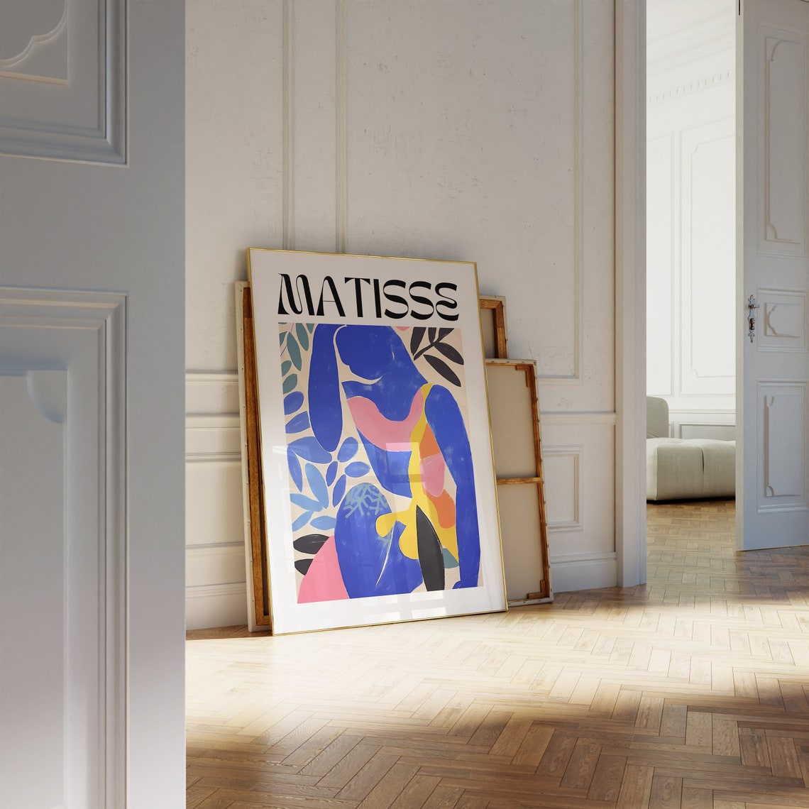 Matisse Blue Figure Abstract Bold Colorful Modern Art Poster - Image 2