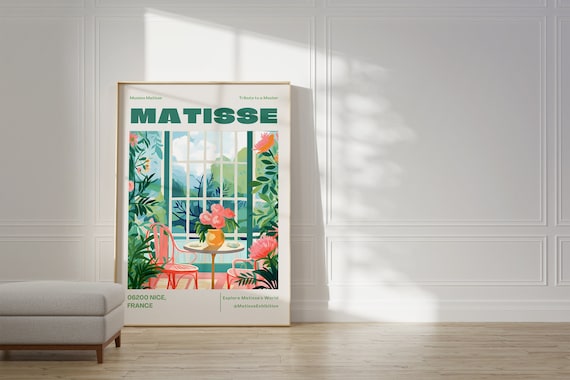 Henri Matisse Nice France Exhibition Green Garden Window Art Poster