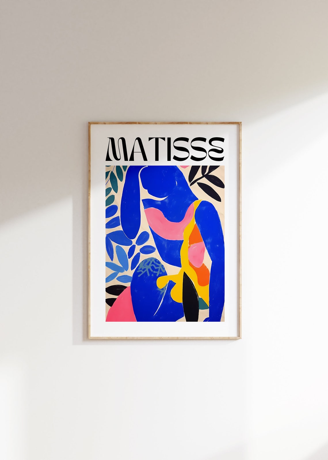 Matisse Blue Figure Abstract Bold Colorful Modern Art Poster