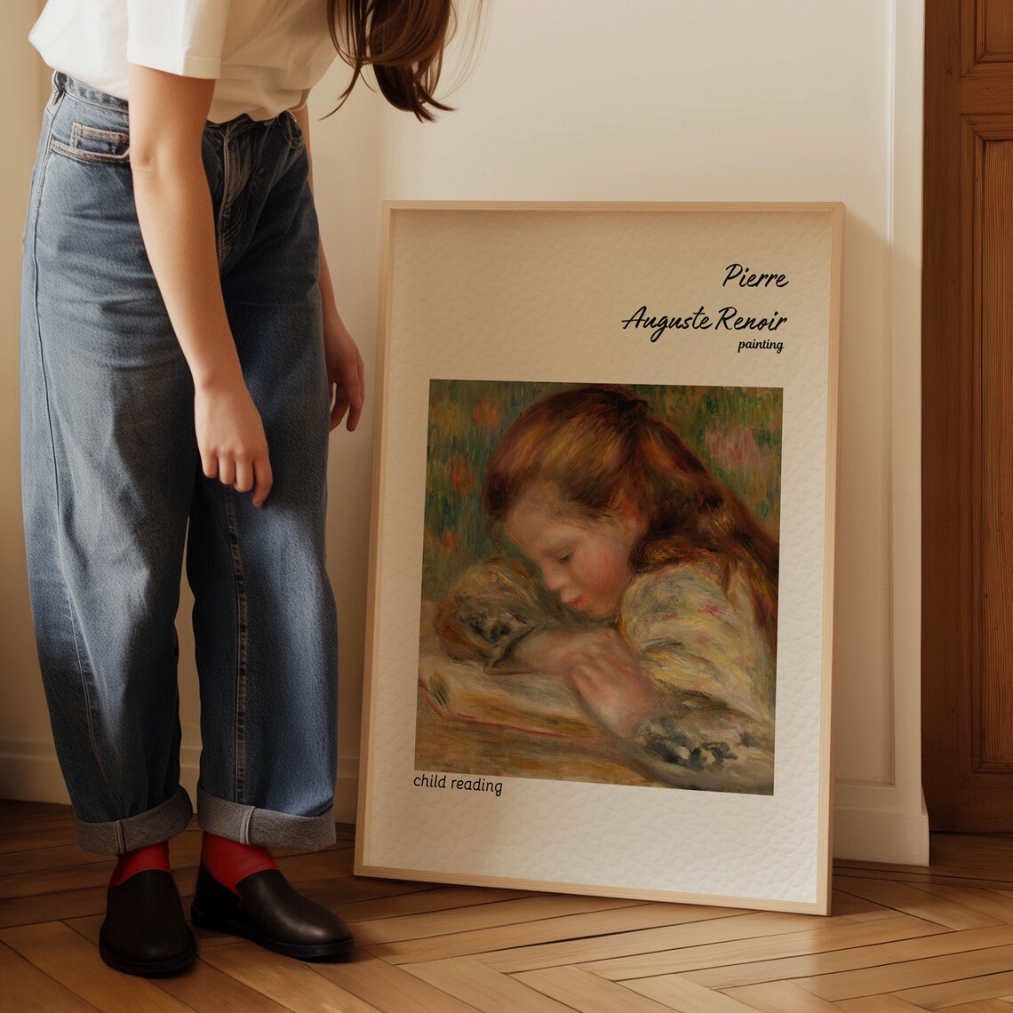 Renoir Child Reading Young Girl Book Impressionist Art Poster - Image 4