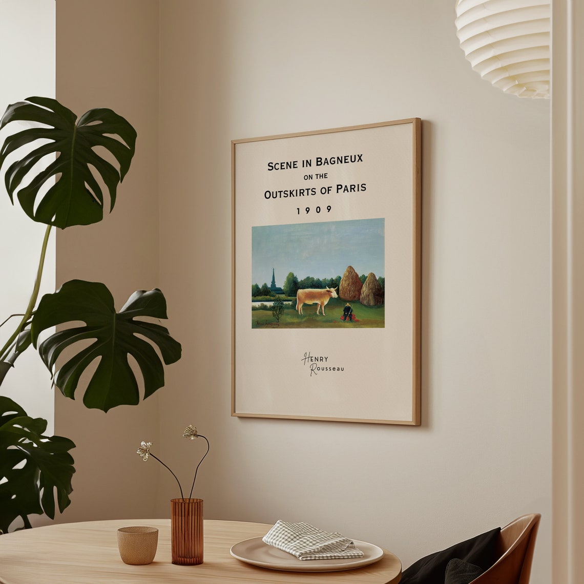 Henri Rousseau Bagneux Paris Outskirts 1909 Cow Field Rural Poster - Image 3