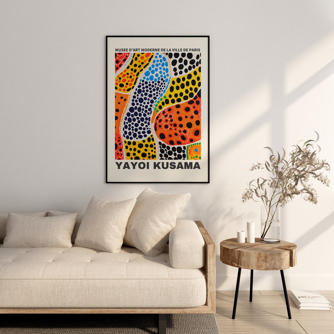 Yayoi Kusama-Inspired Japanese Gallery Wall Art, Abstract - Image 2