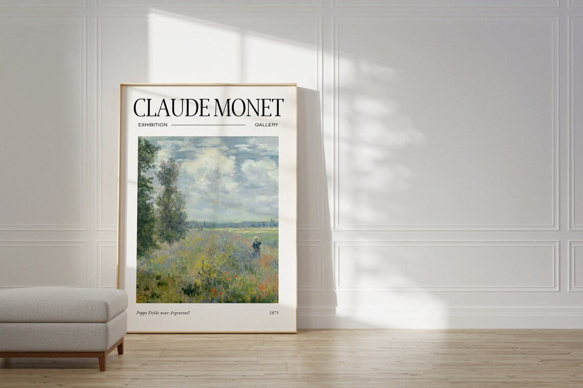 Claude Monet Poster, Mid-Century Modern Exhibition