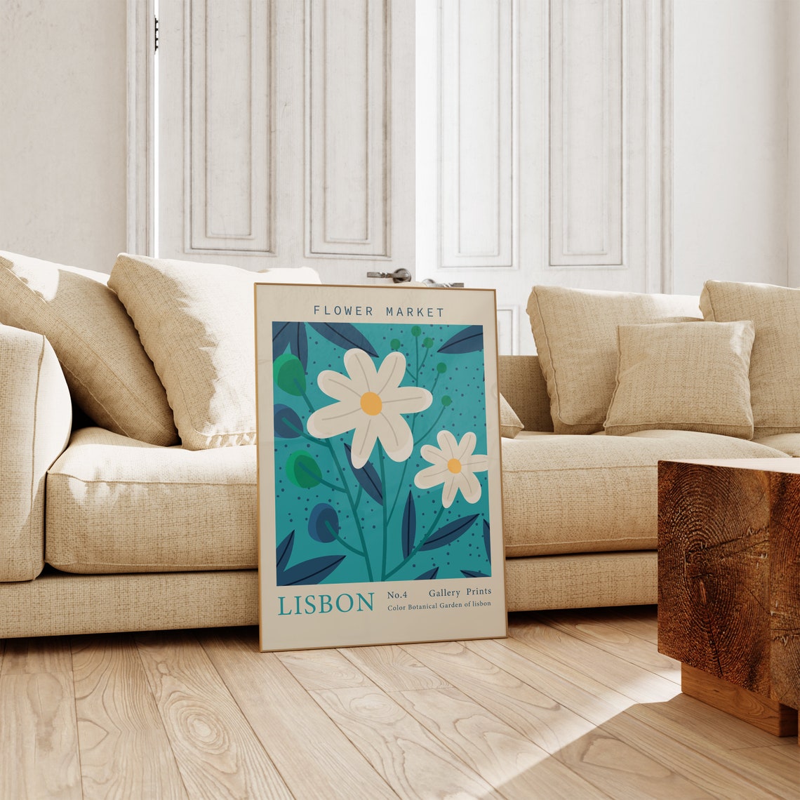 Flower Market Lisbon No 4 Daisy Botanical Gallery Art Poster - Image 3