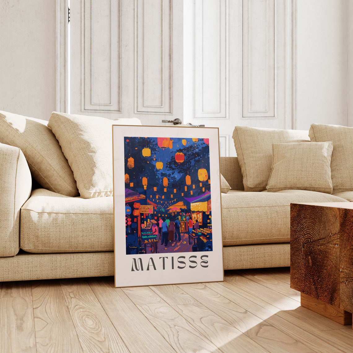 Henri Matisse Evening Market Paper Lanterns Street Scene Poster - Image 2