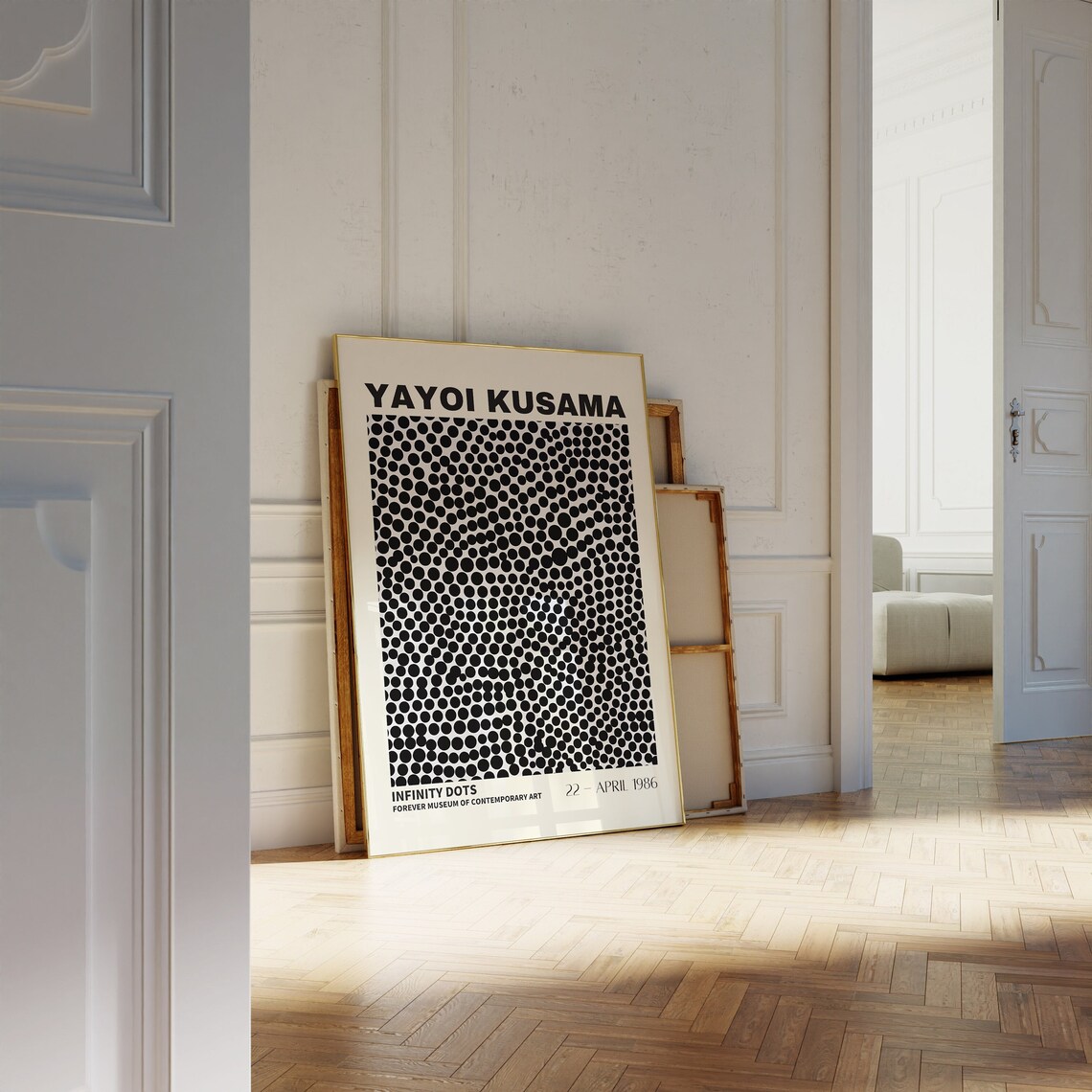 Yayoi Kusama Inspired Japanese Art Print, Abstract