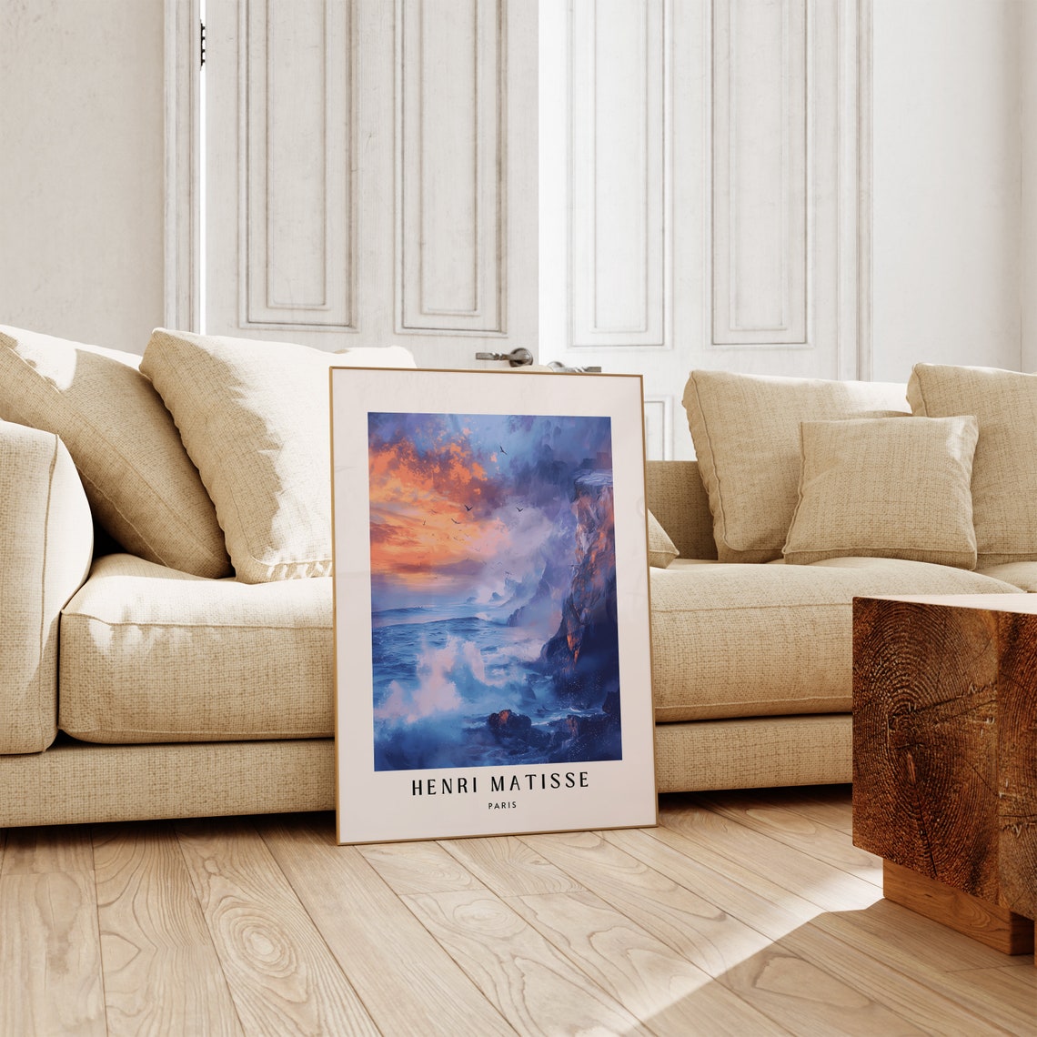 Henri Matisse Ocean Cliffs At Sunset Waves Dramatic Coast Art Poster - Image 2