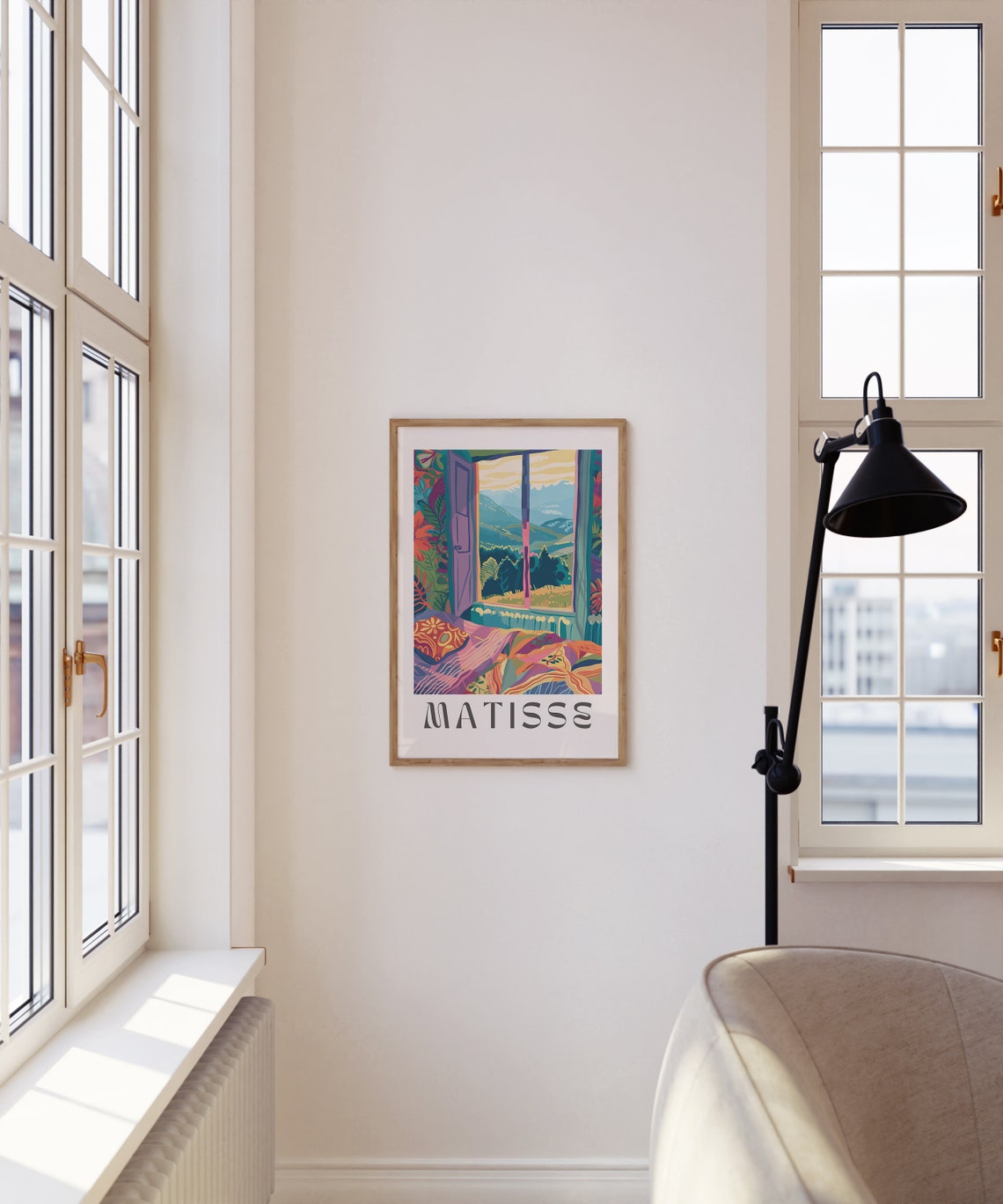 Henri Matisse Open Window Mountain View Colorful Interior Art Poster - Image 4