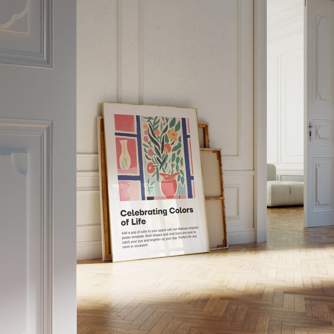 Matisse Inspired Red Pitcher Orange Blossom Still Life Poster - Image 4