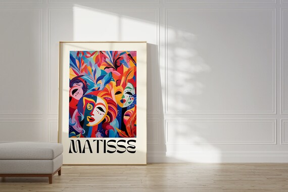 Henri Matisse Colorful Carnival Masks Fauvist Faces Art Poster