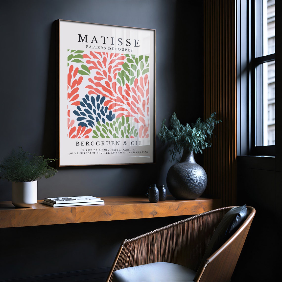 Henri Matisse Coral Papiers Decoupes 1953 Paris Exhibition Poster - Image 2