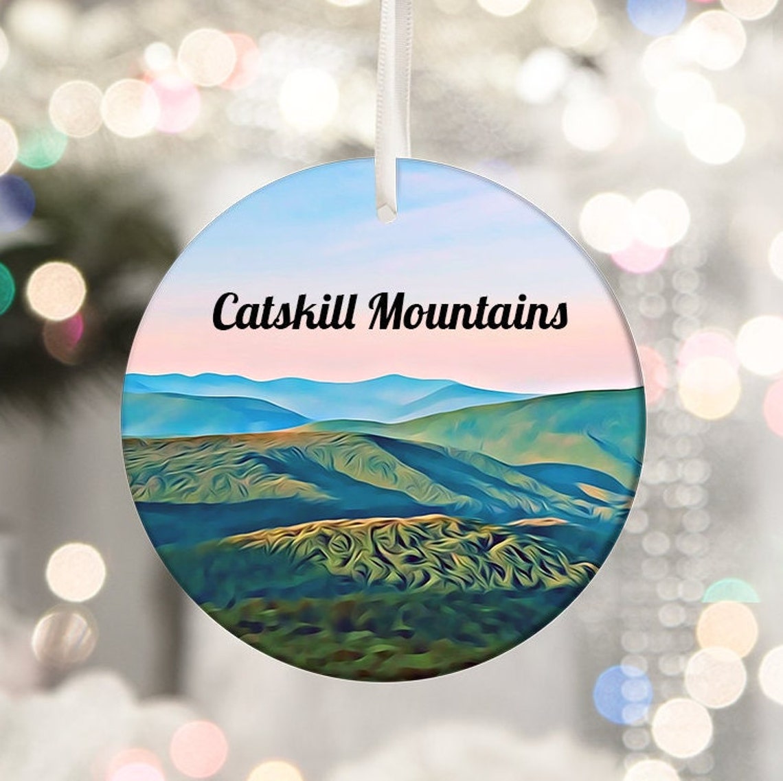 Catskill Mountains Scenic Vista Christmas Ornament Gift Wall Art