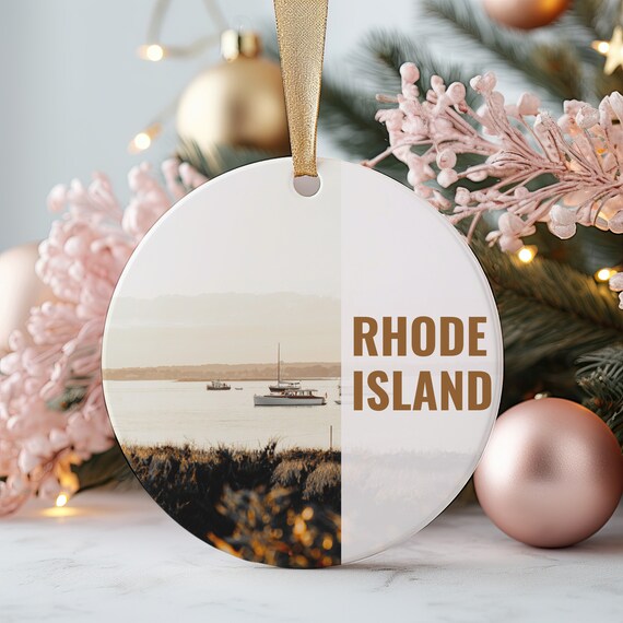 Rhode Island Harbor Sailboats Sunset Photo Christmas Travel Poster