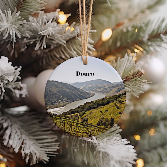 Douro Portugal Wine Valley River Christmas Ornament Keepsake Poster