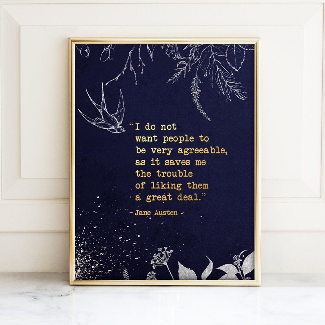 Jane Austen Pride And Prejudice Literature Art Print