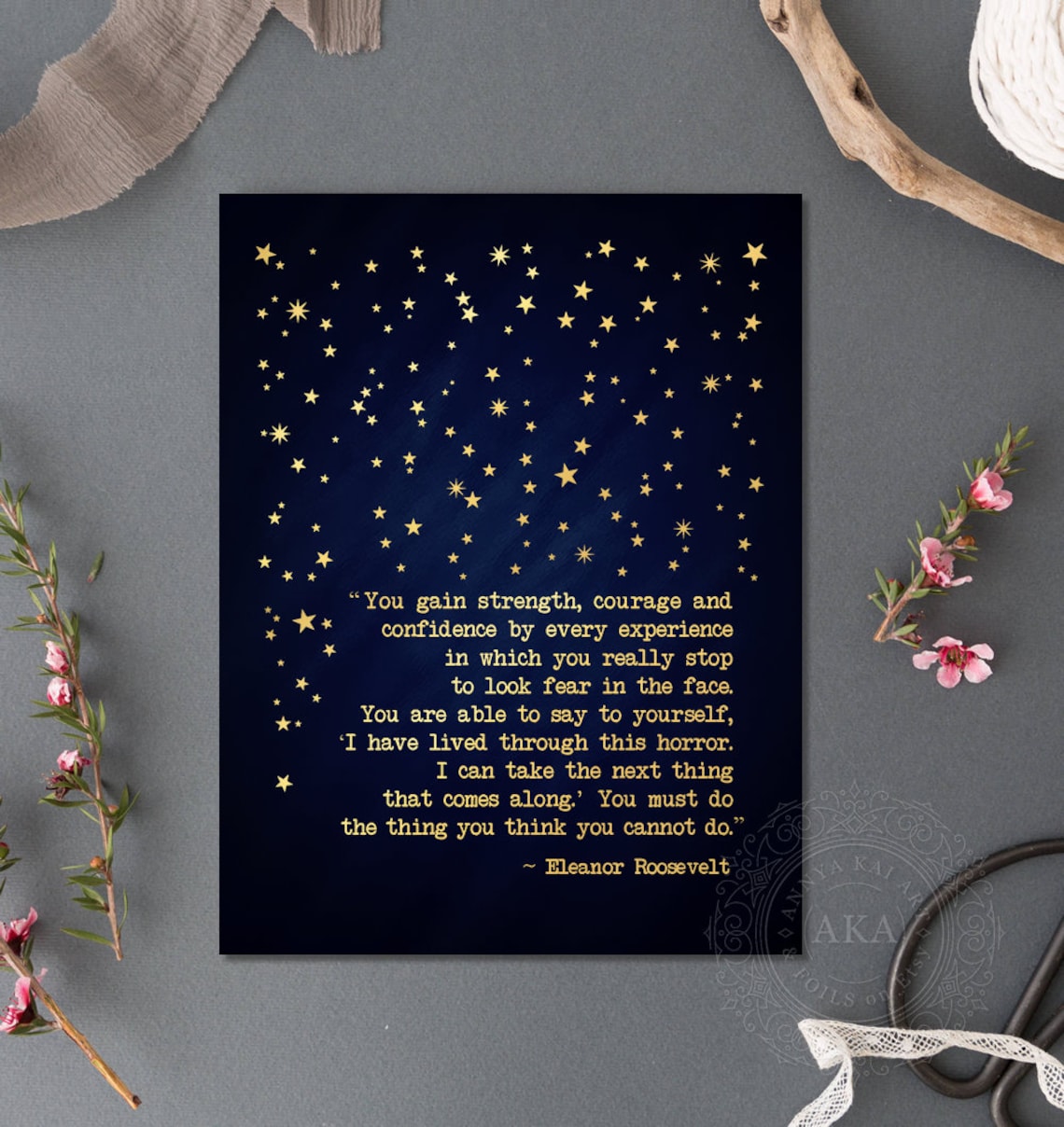 Eleanor Roosevelt Quote, Gold Foil Poster Print - Image 4