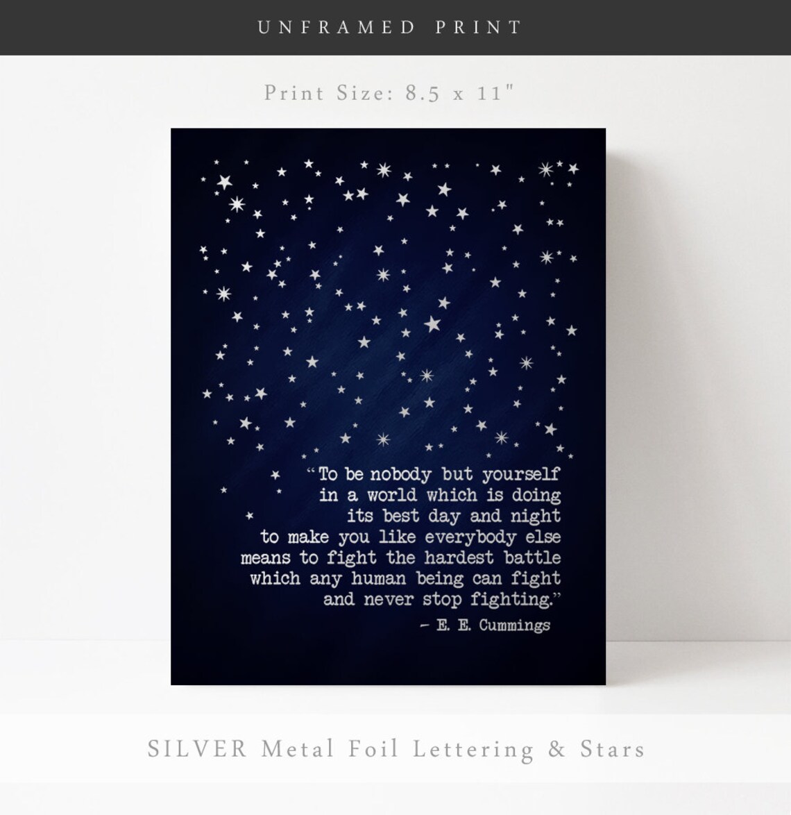 E. E. Cummings Poetry Art Print, Inspirational Decor - Image 2