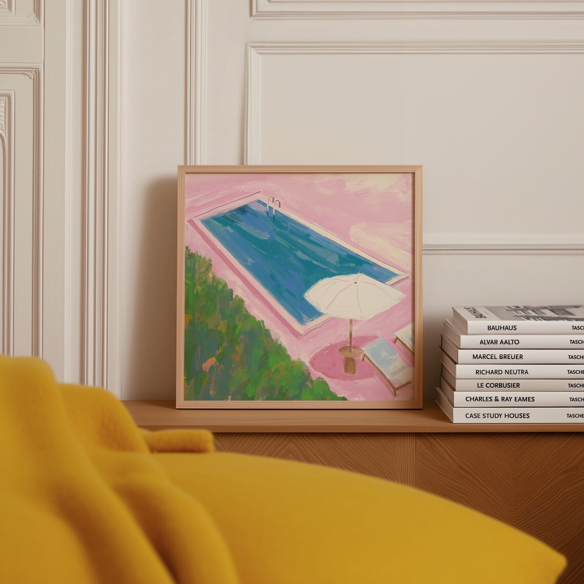 Swimming Pool Print, Maximalist Modern Eclectic Art - Image 3