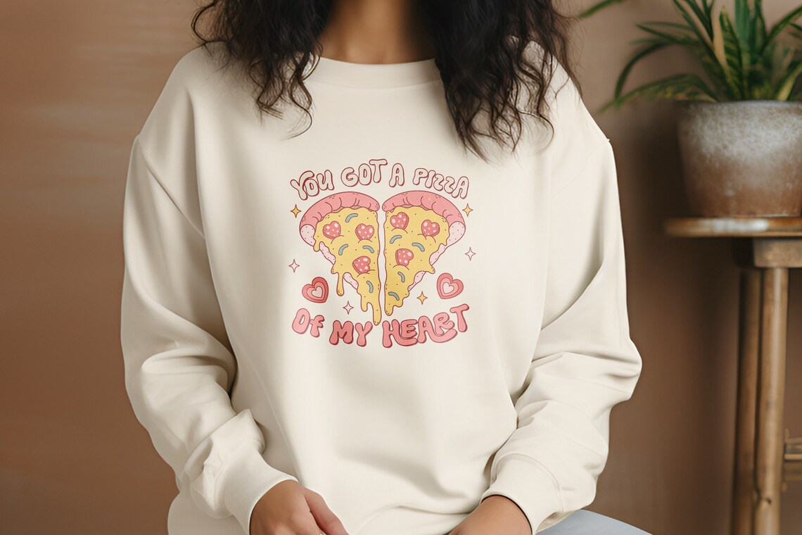 You Got A Pizza Of My Heart Funny Retro Valentines Day Poster - Image 3