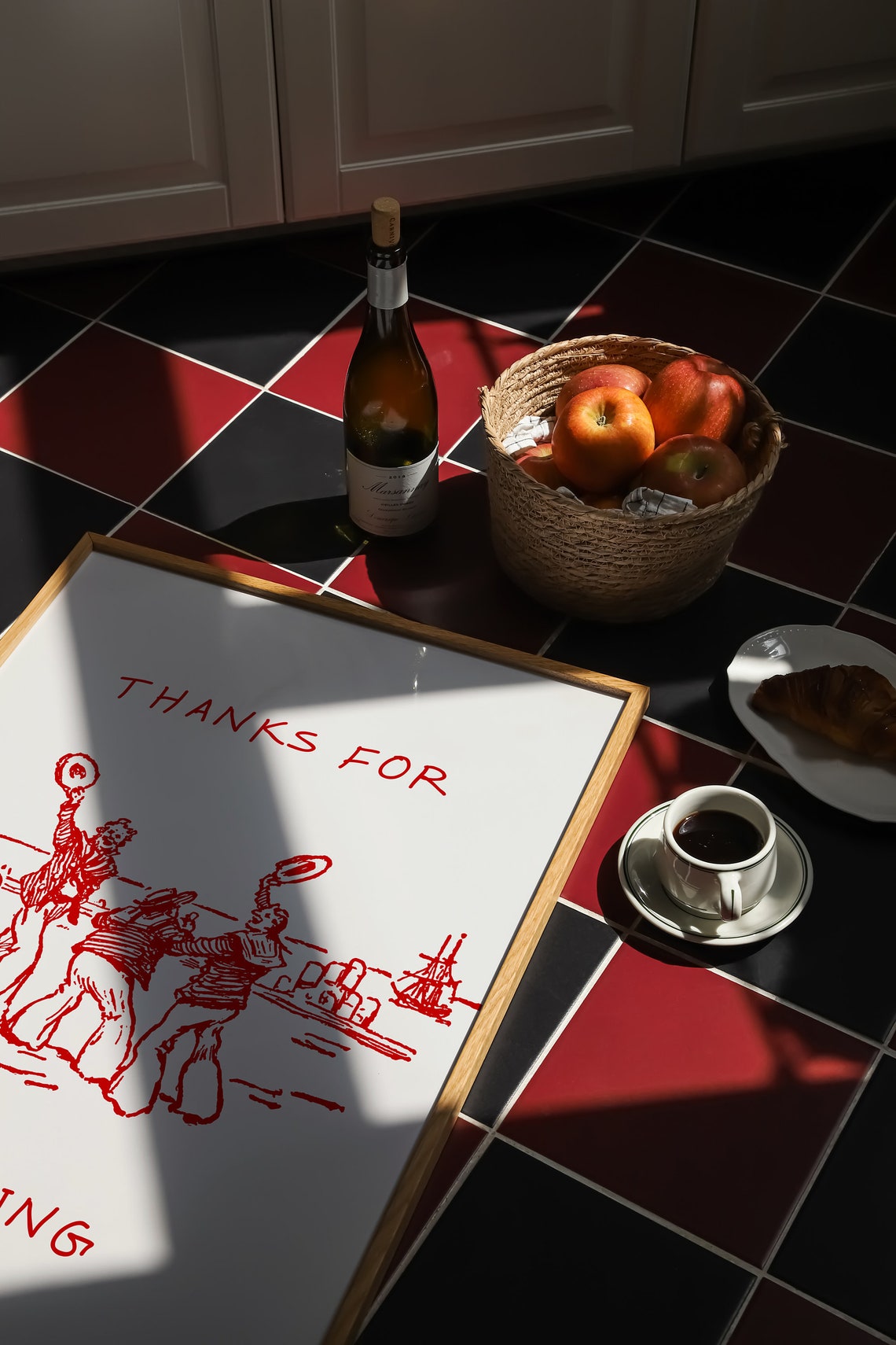 Thanks for Coming Red Vintage Sailors Dock Farewell Wall Poster - Image 3